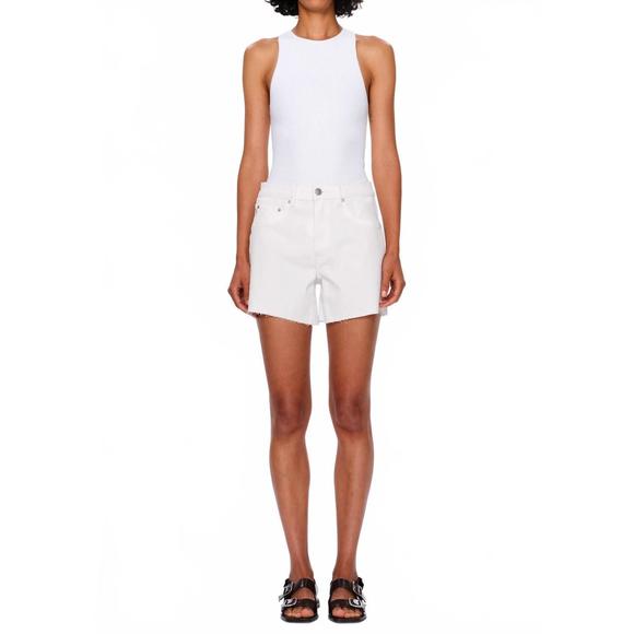 DL1961 - WOMEN'S Pants - NEW DL1961 - WOMEN'S zoie relaxed mid rise short in white raw